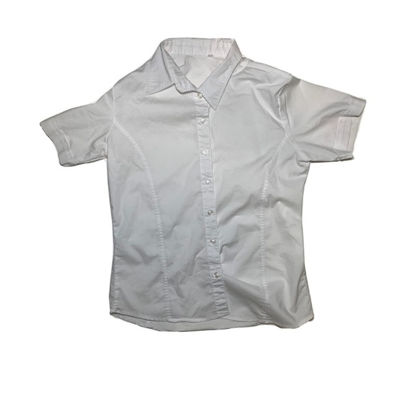 Tops - Women Short Sleeve White Dress Shirt Size Small